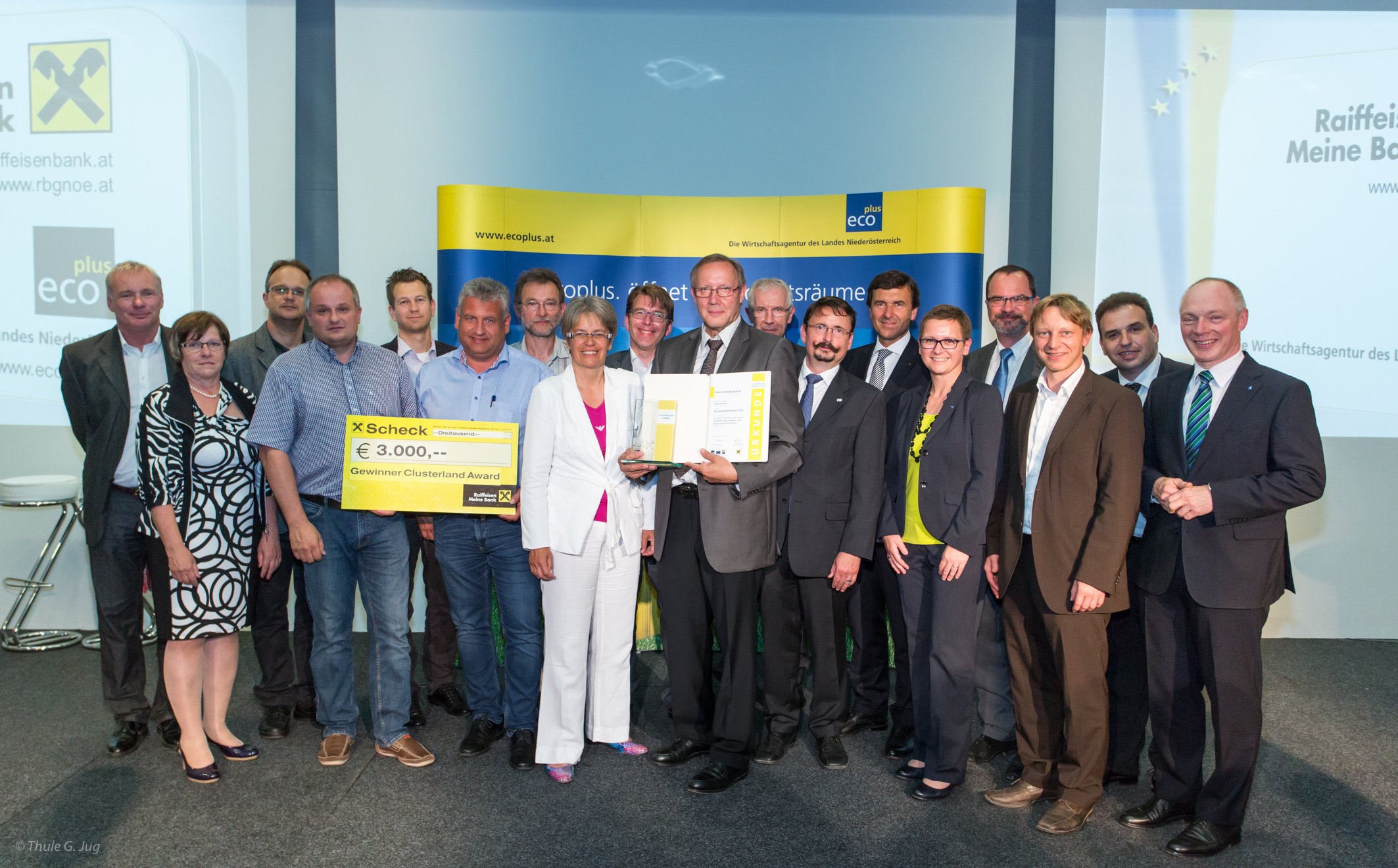 Bauanschluss als Preisträger beim Clusterland Award 2015 © Thule G. Jug